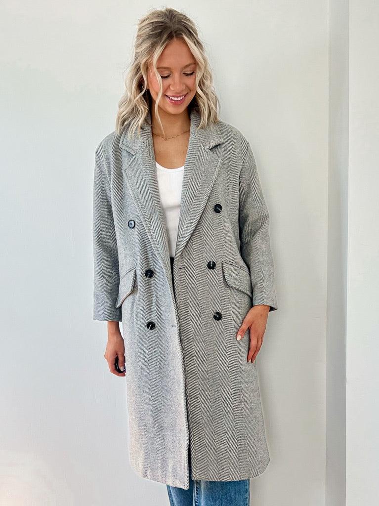 Heather grey outlet coat