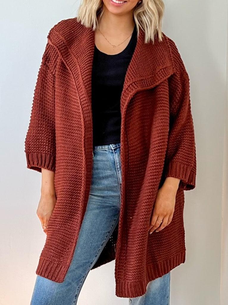 Chunky rust outlet cardigan