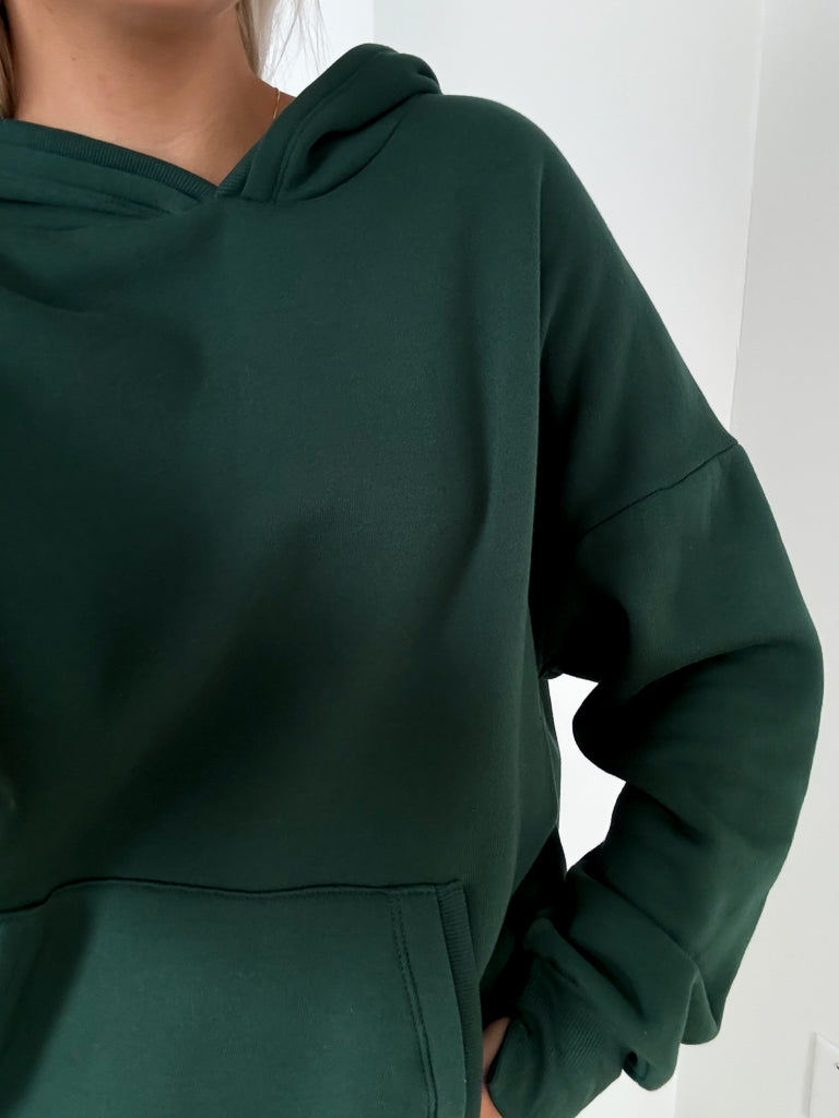 Emerald green shop hoodie women's