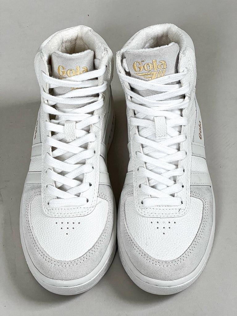 Grandslam Metallic White and Silver Sneakers