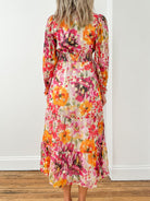 Garden Midi Dress- Metallic Floral