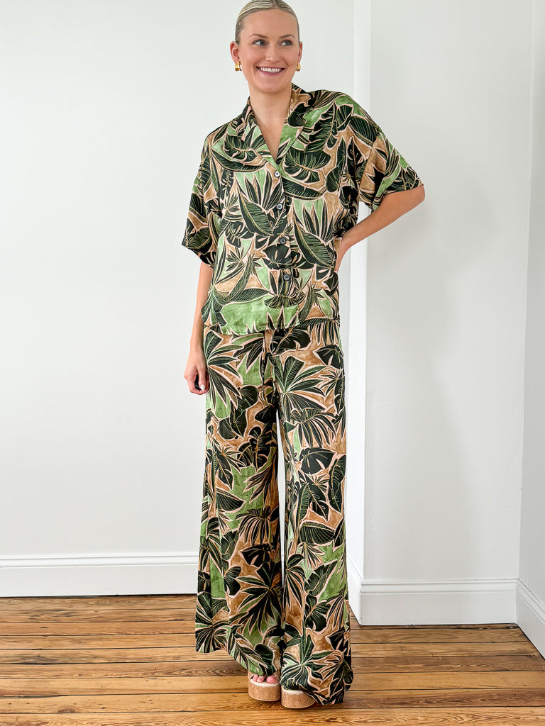 Dasha Wide Leg Pant-Tropical Ibiza