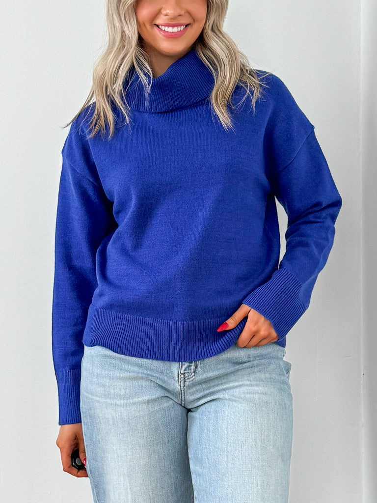 Luna Turtleneck-Royal Blue