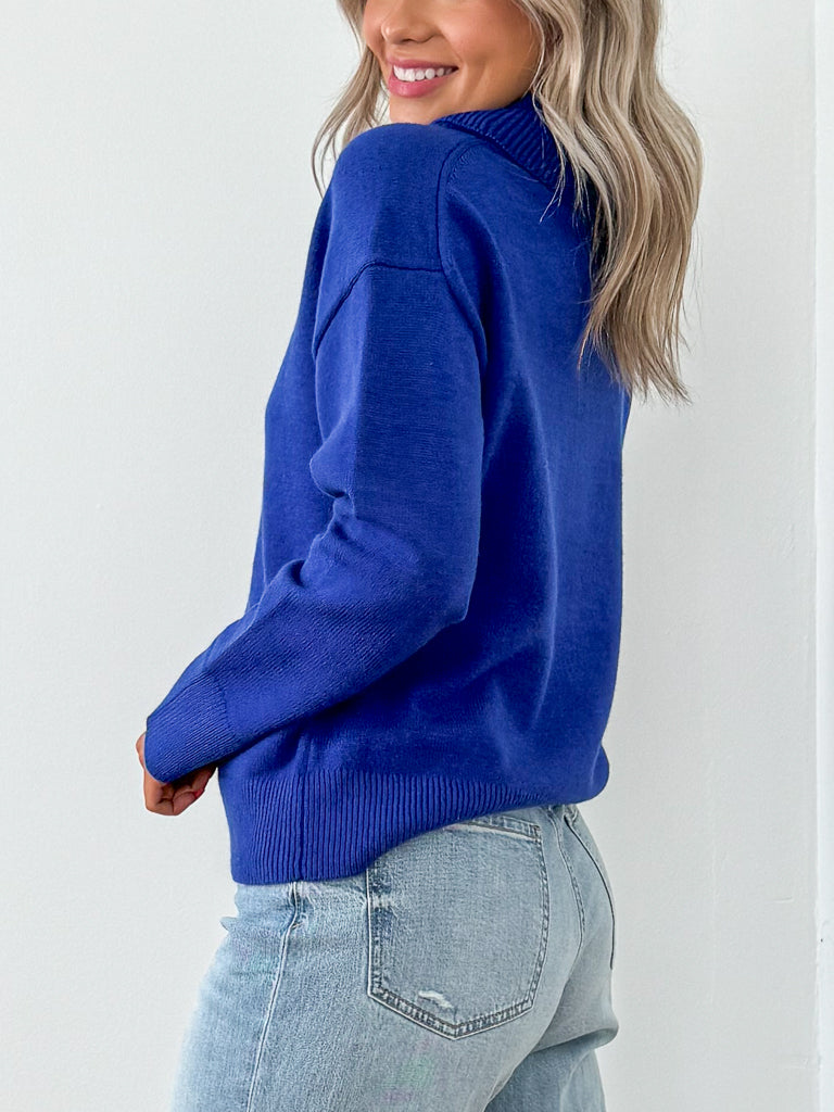 Luna Turtleneck-Royal Blue