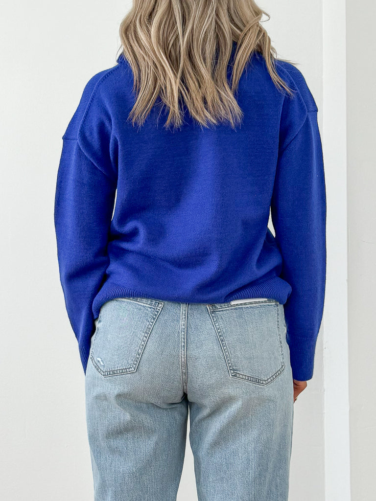 Luna Turtleneck-Royal Blue