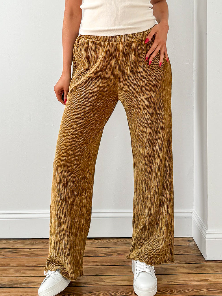 Ramona Velvet Pants-Dijon Mist