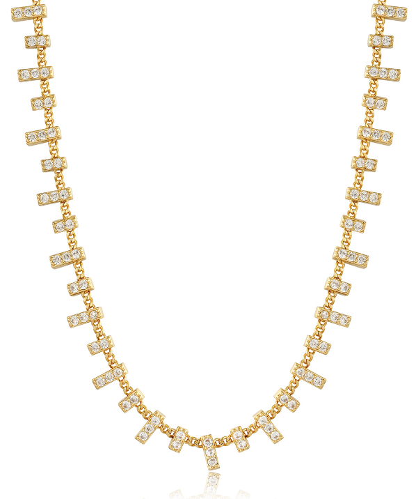 The Pave Ray Necklace- Gold – Flutter