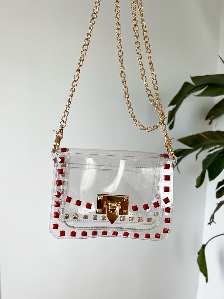 The Jackie Handbag Red Gold Flutter