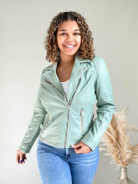 Tu green biker top jacket