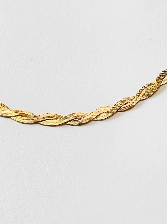 Gold Herringbone Chain, Thin Herringbone Necklace - Pamela Love